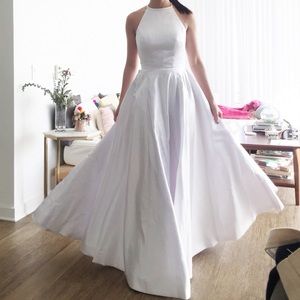 Halter Wedding Gown / Prom Dress back detail sz 2